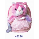 BP48226-Cat Mermaid Plush Backpack